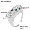 Wholesale Ring 316L Stainless Steel Imitation Pearl Geometric Minimalist Style 18K Gold Plated