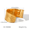Wholesale Ring Stainless Steel Ins Style Geometric Open Electroplated Women's Jewelry