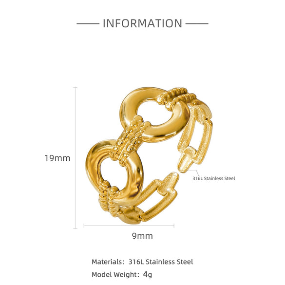 Wholesale Ring Stainless Steel 18K Gold Electroplated Pink Square Diamond Geometric Style Women's