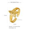 Wholesale Ring Stainless Steel 18K Gold Electroplated Pink Square Diamond Geometric Style Women's