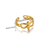Wholesale Ring Stainless Steel 18K Gold Plated Geometric And Flowers Styling For Women