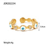 Wholesale Ring Stainless Steel 18K Gold Plated Geometric Dripping Oil Style Women's Jewelry