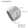Wholesale Ring 316L Stainless Steel 18K Gold Plated Geometric Hiphop Fashion Design
