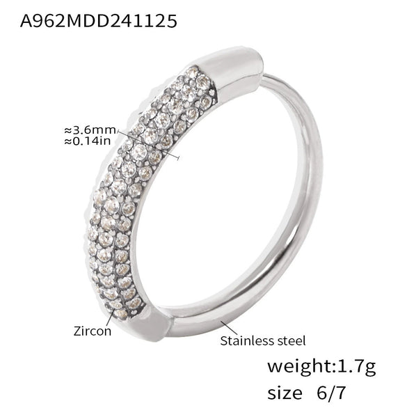 Wholesale Ring 316L Stainless Steel 18K Gold Plated Geometric Light Luxury Jewelry