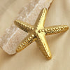 Wholesale Ring Stainless Steel 18K Gold Plated Ocean Medieval Style Starfish Vintage