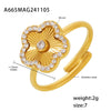 Wholesale Ring Stainless Steel Light Luxury Geometric Heart Star Pattern Pvd Electroplating