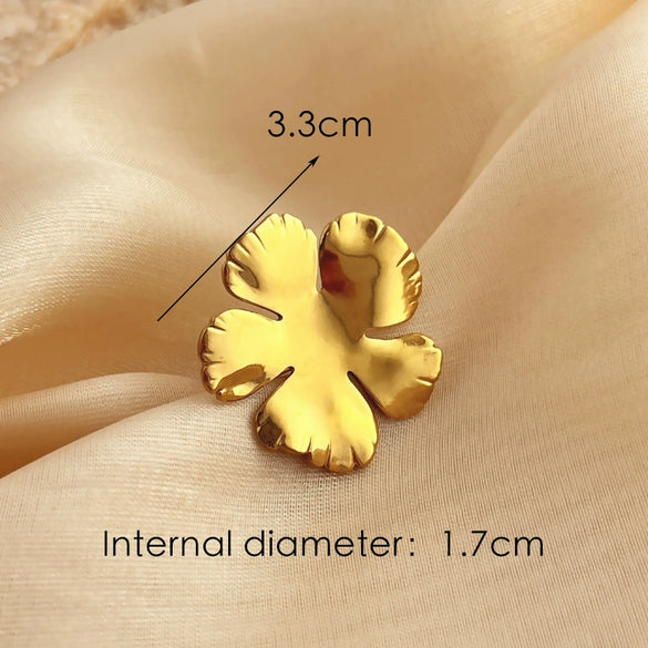 Wholesale Ring Stainless Steel Natural Geometric Heart Shape Electroplating