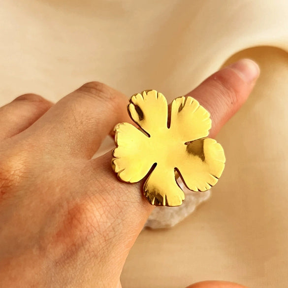 Wholesale Ring Stainless Steel Natural Geometric Heart Shape Electroplating