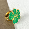 Wholesale Ring Stainless Steel Oil Dripping Flower Retro Heavy Industry Electroplated