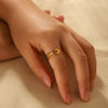 Wholesale Ring Stainless Steel Open Ring Geometric Style Electroplated For Women