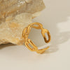 Wholesale Ring Stainless Steel Open Ring Geometric Style Electroplated For Women