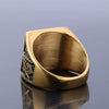 Wholesale Ring Stainless Steel Personality Vintage Letter Design Apply Oil