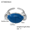 Wholesale Ring 316L Stainless Steel Resin Geometric Electroplating For Women