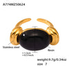 Wholesale Ring 316L Stainless Steel Resin Geometric Electroplating For Women