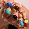 Wholesale Ring 316L Stainless Steel Resin Geometric Electroplating For Women