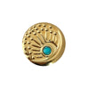 Wholesale Ring Stainless Steel Retro Blue Turquoise Oil Pressure Texture Peacock Open Screen Electroplating Unisex