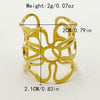 Wholesale Ring Stainless Steel Retro Trendy Fivepointed Star Heartshaped Hollow Flower Design Electroplated