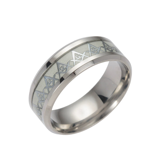 Wholesale Ring Stainless Steel Retro Trendy Unisex With Letters Numbers Text Epoxy