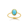 Wholesale Ring Stainless Steel Turquoise Inlaid Geometric Retro Unisex Women