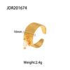 Wholesale Ring Stainless Steel Ushape Star Pendant Electroplating Women's Jewelry