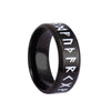 Wholesale Ring Stainless Steel Viking Style With Letters Numbers Text Electroplated