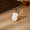 Wholesale Ring Stainless Steel White Shell Geometric Style Electroplating For Women