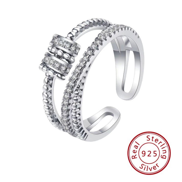 Wholesale Ring 925 Sterling Silver Cross Drop Shape Trendy Stylish Classy Adjustable