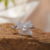 Wholesale Ring 925 Sterling Silver Flower Pattern Light Luxury Design Set With Gems For Women