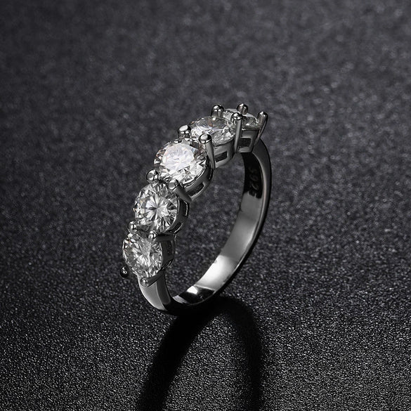 Wholesale Ring 925 Sterling Silver Geometric Design Diamond