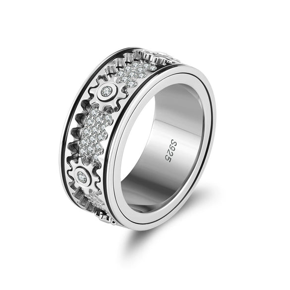 Wholesale Ring 925 Sterling Silver Geometric Electroplated