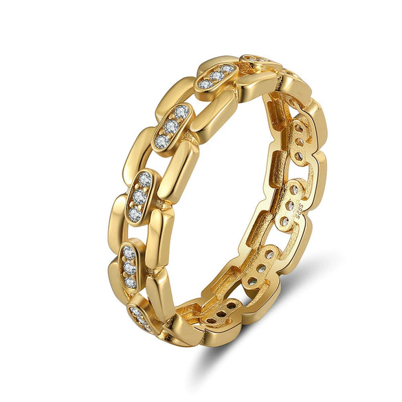 Wholesale Ring 925 Sterling Silver Geometric Electroplated