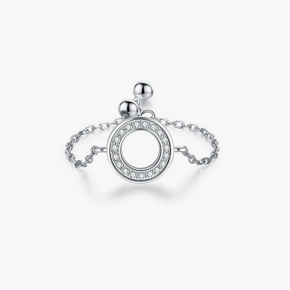 Wholesale Ring 925 Sterling Silver Geometric Hollow Microinlay Seiko Design Women's Jewelry