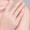 Wholesale Ring 925 Sterling Silver Geometric Hollow Microinlay Seiko Design Women's Jewelry