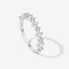 Wholesale Ring 925 Sterling Silver Geometric Irregular Design Microinlaid Zircon Electroplated