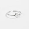 Wholesale Ring Sterling Silver Geometric Irregular Design Microinlaid Zircon Opening Adjustable Electroplated Platinum 18K Gold Unisex
