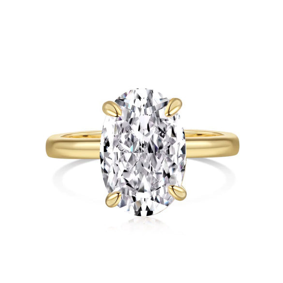 Wholesale Ring 925 Sterling Silver Geometric Light Luxury Style With Snowflake Cut Zircon And Simulation Diamond Electroplated For Women