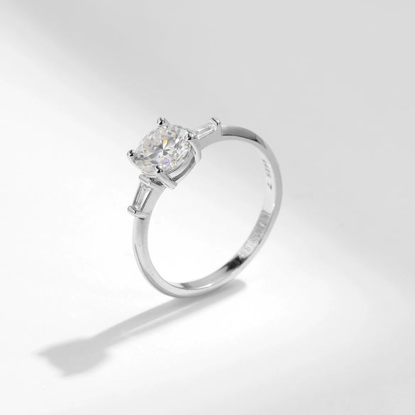 Wholesale Ring 925 Sterling Silver Geometric Style Gem Inlaid For Women