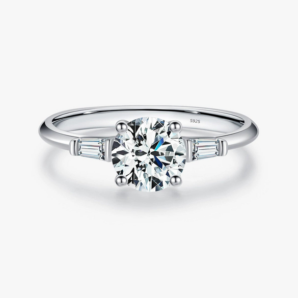 Wholesale Ring 925 Sterling Silver Geometric Style Gem Inlaid For Women