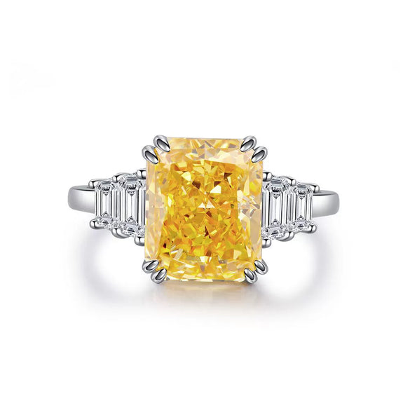 Wholesale Ring 925 Sterling Silver Geometric Style Ice Flower Cut Electroplating