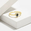 Wholesale Ring 925 Sterling Silver Geometric Water Drop Electroplated