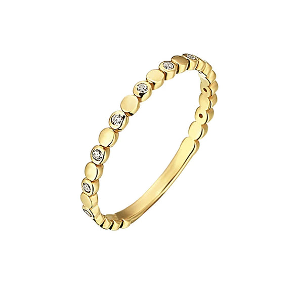 Wholesale Ring Sterling Silver Geometric Zircon Set With Diamonds Women's Simple Luxury Style