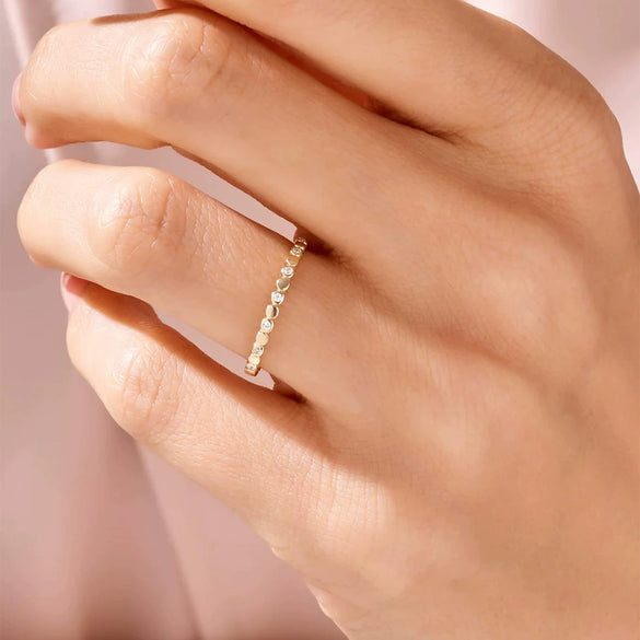 Wholesale Ring Sterling Silver Geometric Zircon Set With Diamonds Women's Simple Luxury Style