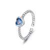Wholesale Ring 925 Sterling Silver Heartshaped Distressed Vintage Style For Women