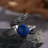 Wholesale Ring 925 Sterling Silver Natural Malachite Lapis Lazuli White Agate Animals Zodiac Design Set With Precious Stones