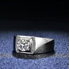 Wholesale Ring 925 Sterling Silver Platinum Plated Moissanite Geometric Simple Style For Women