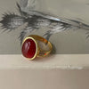 Wholesale Ring 925 Sterling Silver Red Agate Heart Normcore Fashion Female Design Ins Style