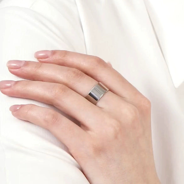 Wholesale Ring 925 Sterling Silver Round Geometric Electroplated Fashion Simple Adjustable