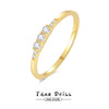 Wholesale Ring 925 Sterling Silver Round Geometric Retro Light Luxury 18K Gold Plated For Women