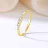 Wholesale Ring 925 Sterling Silver Round Geometric Retro Light Luxury 18K Gold Plated For Women