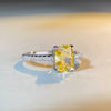 Wholesale Ring 925 Sterling Silver Yellow Diamond Raydian Cut Oval Geometric Electroplated Women's